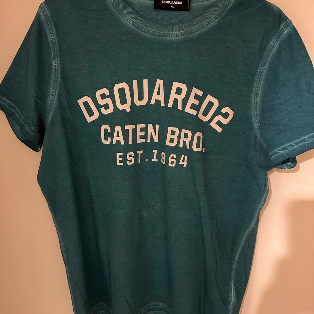 DSQUARED2 Aqua Blue Crew Neck Tee